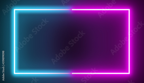 rectangle lines color full pink blue or laser light neon light abstract background.
