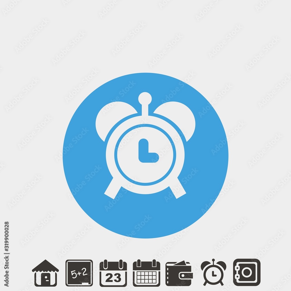 alarm clock icon vector illustration and symbol foir website and graphic design alarm clock icon vector illustration and symbol foir website and graphic design