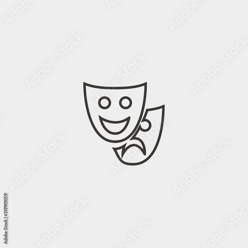 mask icon vector illustration and symbol foir website and graphic design photo