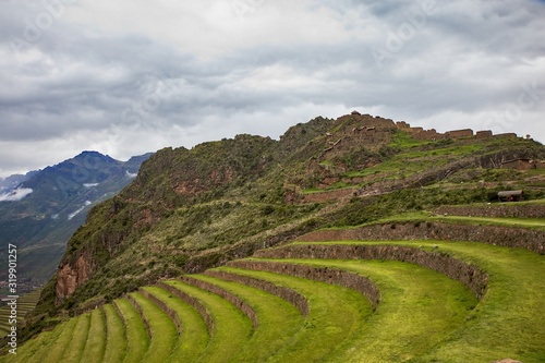 Pisac ruins in Sacred Valley near Cusco in Peru © Lucie