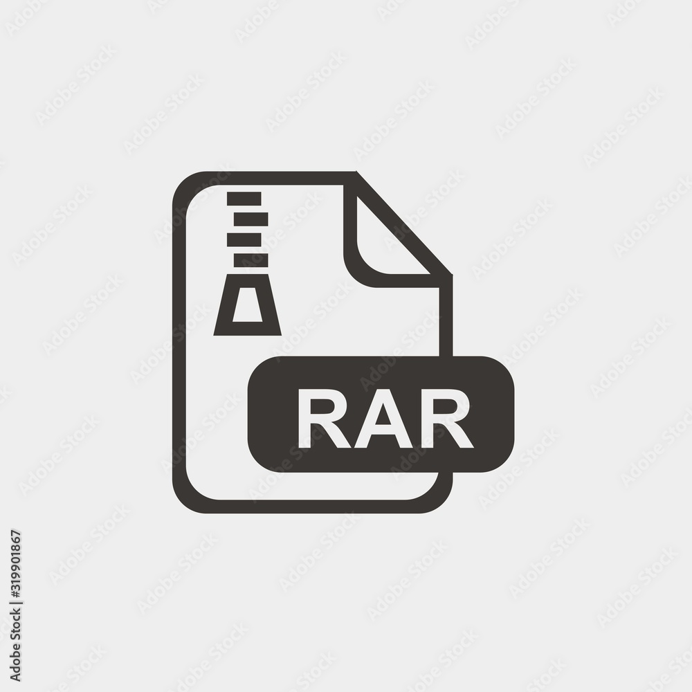 RAR format icon vector illustration and symbol foir website and graphic design RAR format icon vector illustration and symbol foir website and graphic design