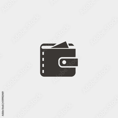 wallet icon vector illustration and symbol foir website and graphic design