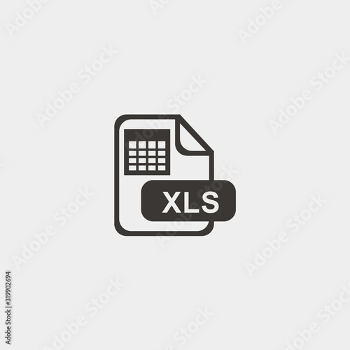 xls format icon vector illustration and symbol foir website and graphic design