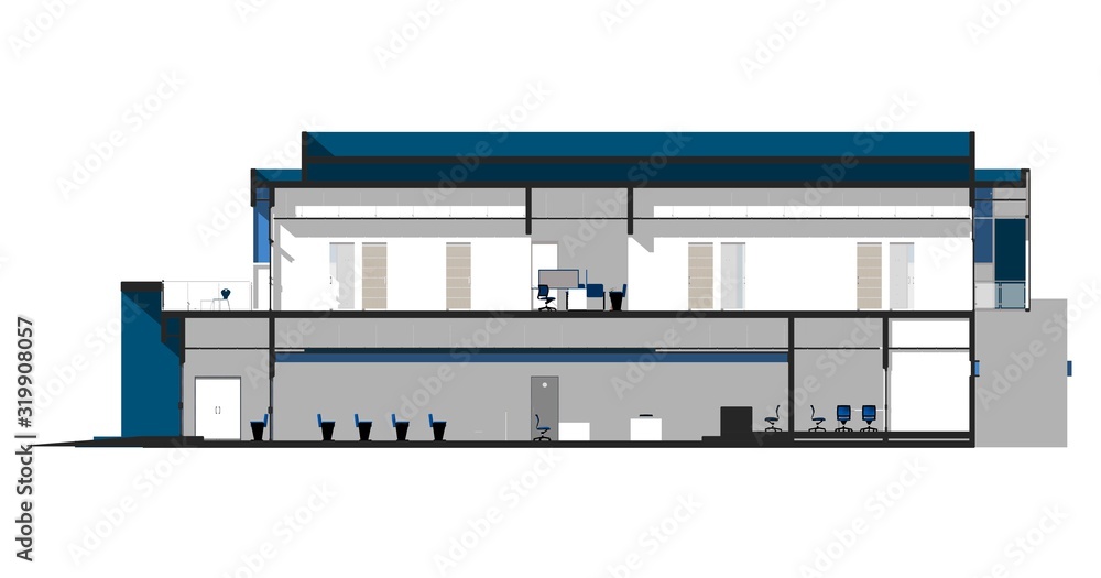 Elevation Architectural Projection - SJO 9 Cross Section 2 Elevation Architectural Projection - SJO 9 Cross Section 2