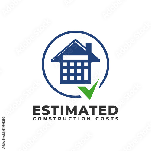 Estimated Construction Costs Logo Vector Icon Illustration