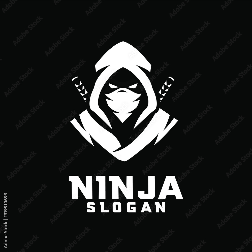 Black Ninja Logo template (563409)
