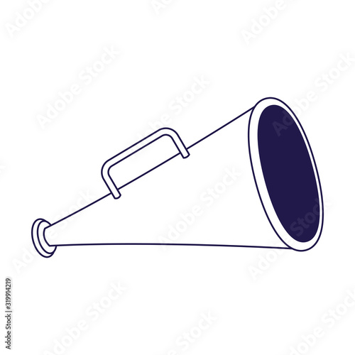 directors megaphone icon, flat design