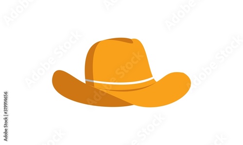 Cowboy hat simple vector logo design