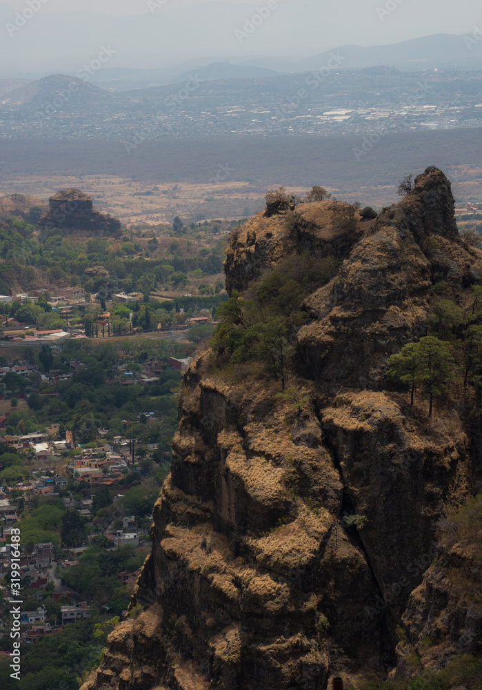 Natural View Vegetation And Rocks in Tepoztlan Mexico Natural View Vegetation And Rocks in Tepoztlan Mexico