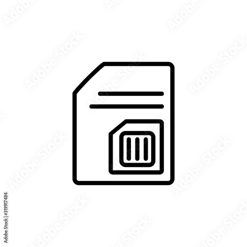 subscriber identity module icon. Perfect for application, web, logo and presentation template. icon design line style