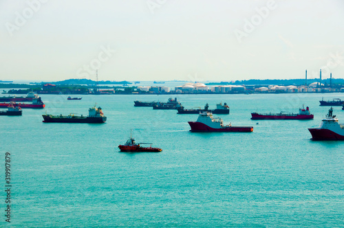 Photography Tanker Ships in Singapore Strait
