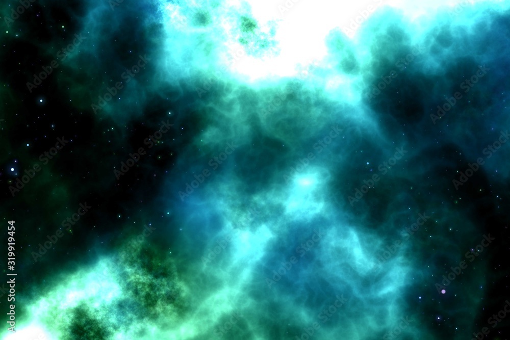 Background with multiple colored space nebula design - obrazy, fototapety, plakaty 
