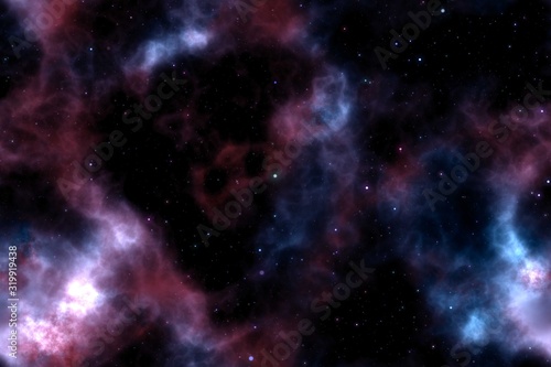Background with multiple colored space nebula design