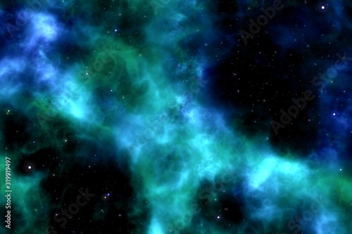 Background with multiple colored space nebula design