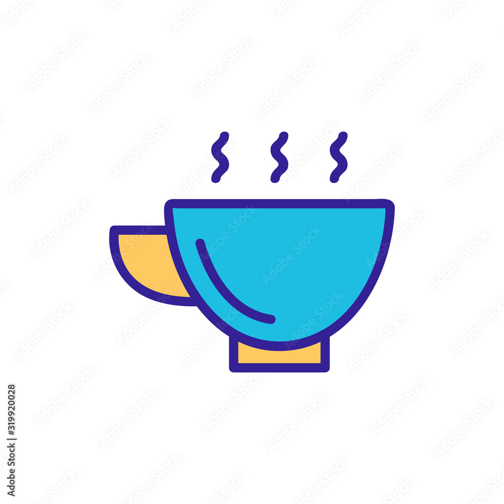 cup and hot coffee icon vector. A thin line sign. Isolated contour symbol illustration cup and hot coffee icon vector. A thin line sign. Isolated contour symbol illustration