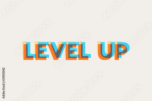 Design of level up message