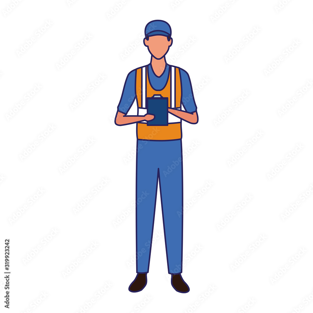 avatar mechanic standing icon avatar mechanic standing icon