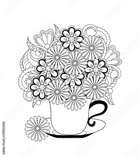 summer flowers in the cup