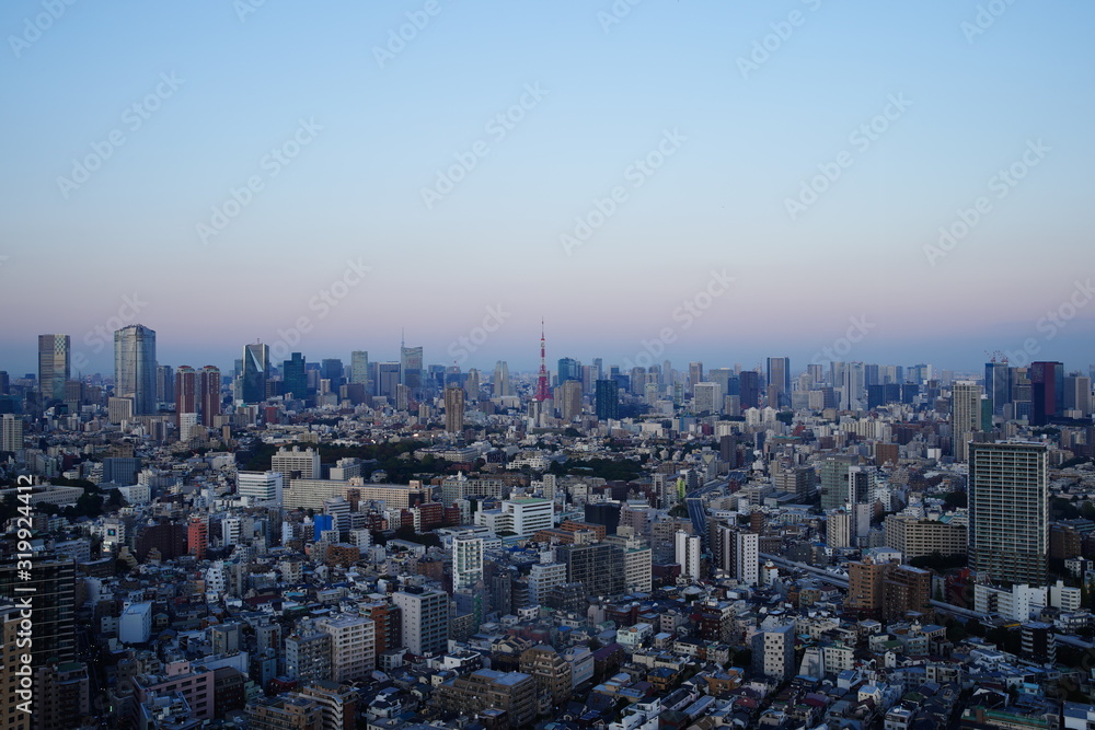 Obraz premium 日本・東京の夕方の景色