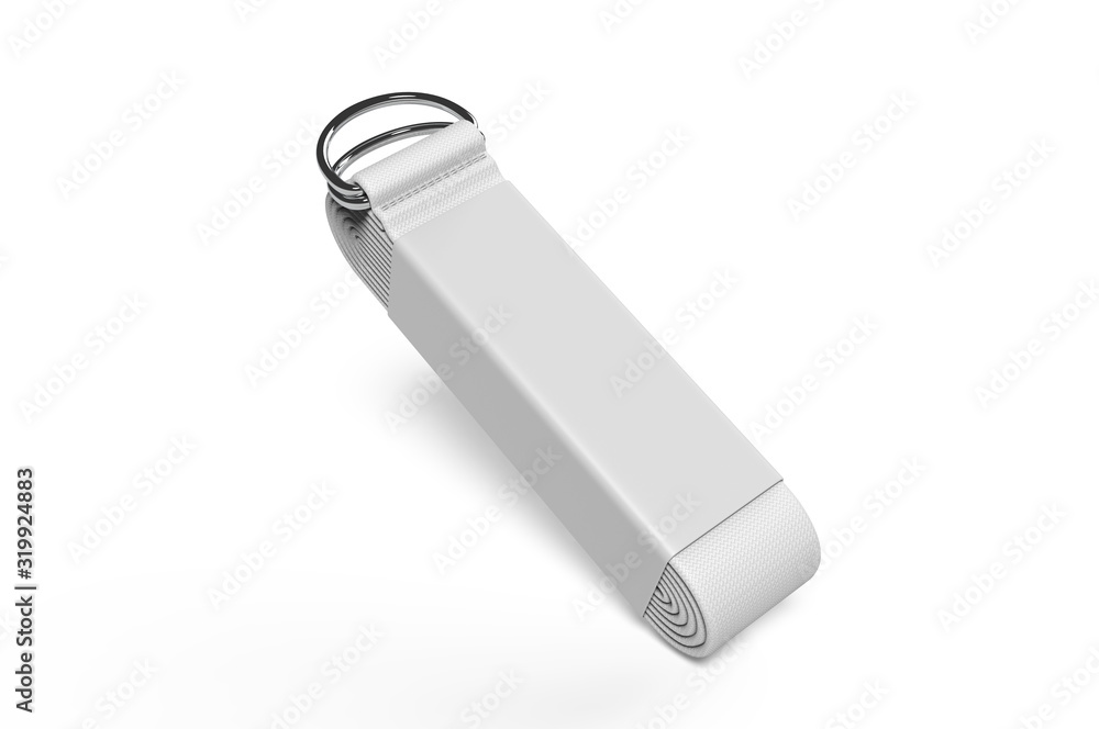 Blank Yoga Cotton D ring Belt For Branding, 3d render illustration. Blank Yoga Cotton D ring Belt For Branding, 3d render illustration.