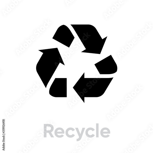 International Recycling Symbol. Recycle vector icon