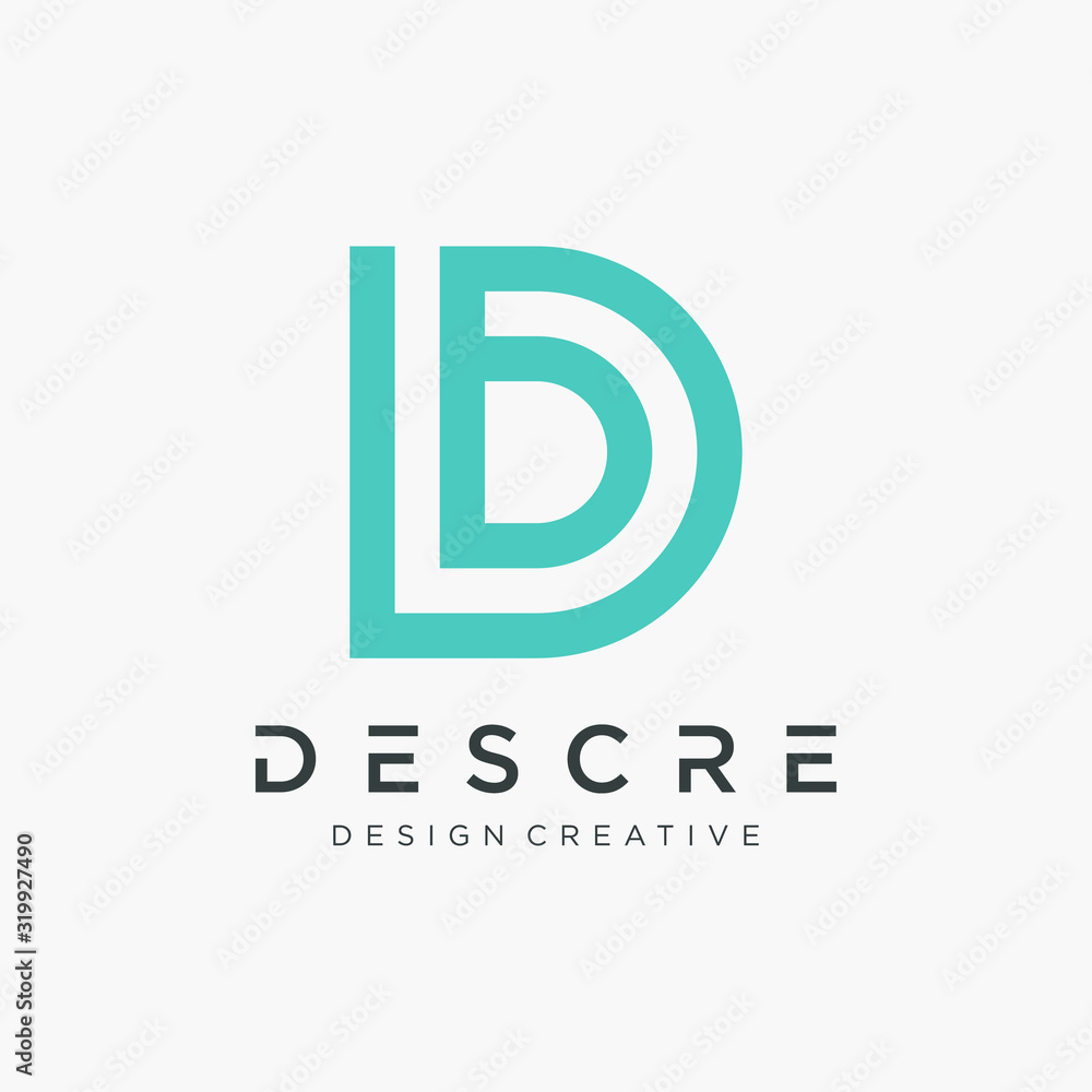 abstract Initial I D logo design modern monogram and elegant. logo the letter ID in the form of abstract line art. Vector design template elements for your application or corporate identity.- vector abstract Initial I D logo design modern monogram and elegant. logo the letter ID in the form of abstract line art. Vector design template elements for your application or corporate identity.- vector
