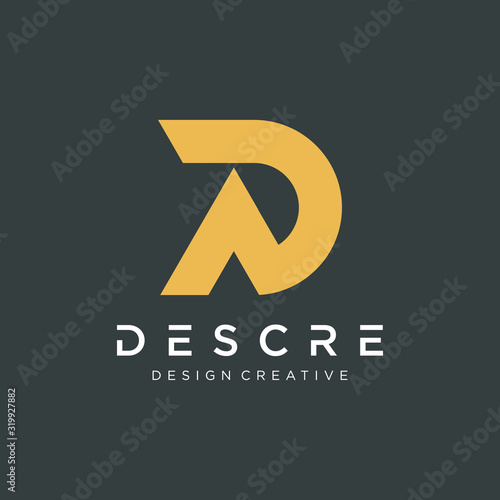Free Download Abstract letter AD DA simple logo design Template. Logo Emblem Capital Letter Modern Template. Creative minimalist logotype icon symbol. -VECTOR - GFXLoad