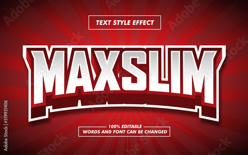 Red E Sport Bold Text Style Effect