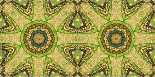 seamless pattern with green flower © Rudi