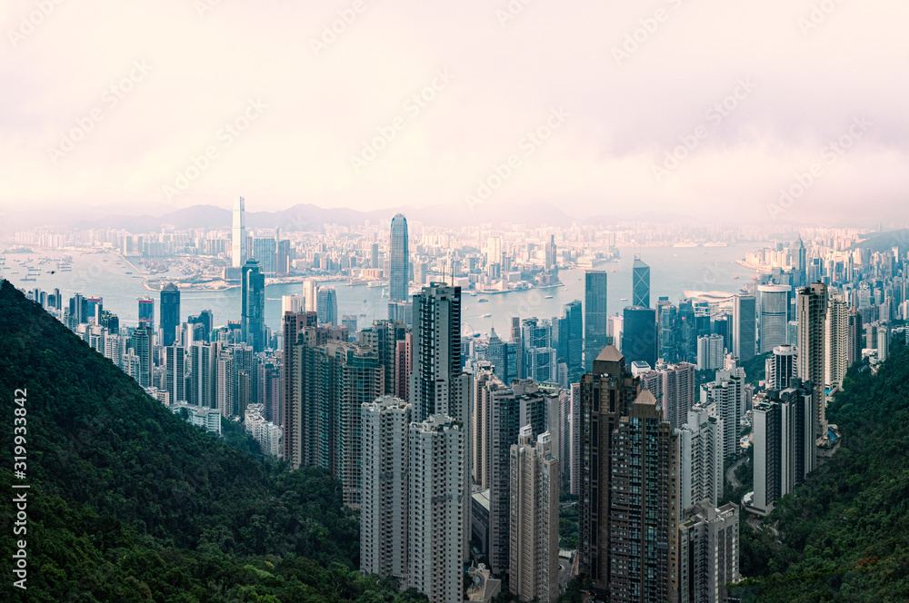 Hong Kong skyline , View from Victoria Peak