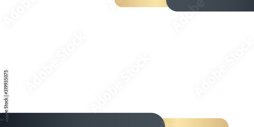 Black gold white abstract frame background with copy space