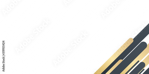 Black gold white abstract frame background with copy space