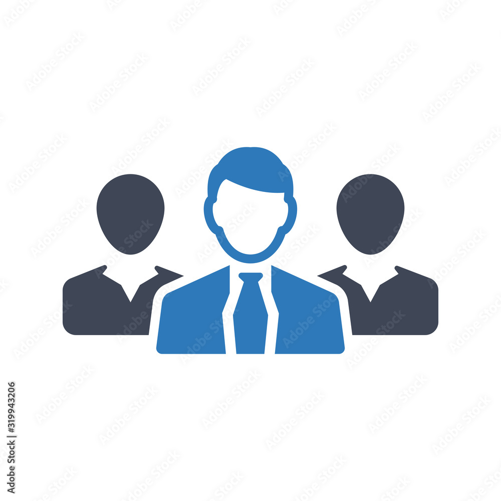 Business leadership icon Business leadership icon