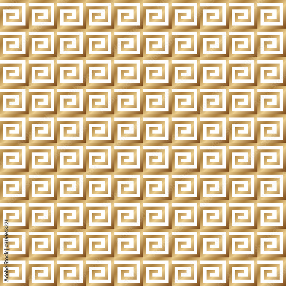 Abstract golden illustration. Geometric squared seamless pattern with ornament. Template art deco design for web page, textures, card, poster. Modern stylish luxury white and gold background. Abstract golden illustration. Geometric squared seamless pattern with ornament. Template art deco design for web page, textures, card, poster. Modern stylish luxury white and gold background.