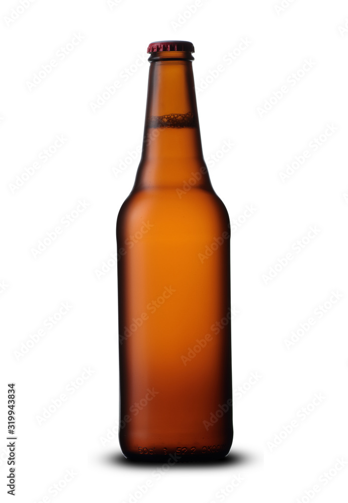 brown bottle with beer