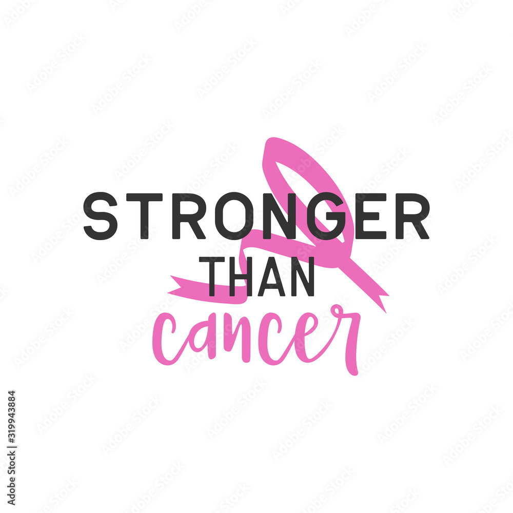 Cancer quote lettering typography