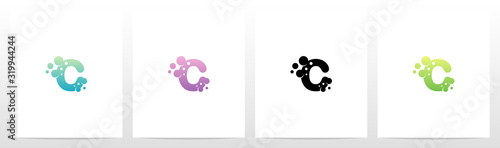 Soap Bubble On Letter Logo Design C