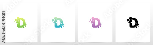 Soap Bubble On Letter Logo Design D
