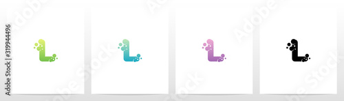 Soap Bubble On Letter Logo Design L