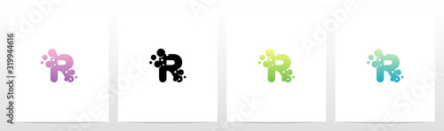 Soap Bubble On Letter Logo Design R