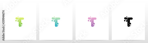 Soap Bubble On Letter Logo Design T