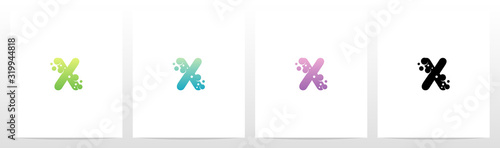 Soap Bubble On Letter Logo Design X