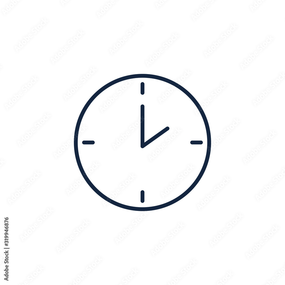 Time and clock line icon,vector illustration Time and clock line icon,vector illustration