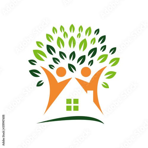 nursing home logo design home care elderly logo vector illustrations
