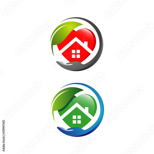 nursing home logo design home care elderly logo vector illustrations