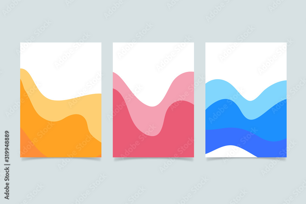 Liquid shape banner collection