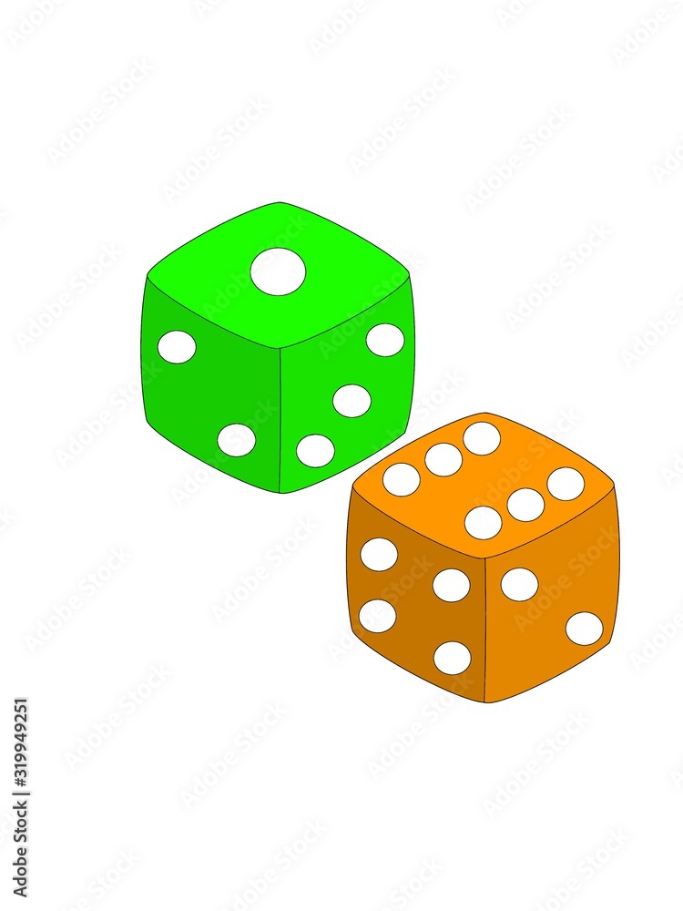 dice isolated on white background dice isolated on white background