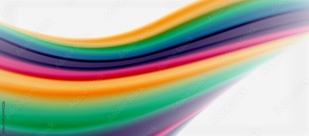 Wave lines abstract background, smooth silk design with rainbow style colors. Liquid fluid color waves. Vector Illustration Wave lines abstract background, smooth silk design with rainbow style colors. Liquid fluid color waves. Vector Illustration