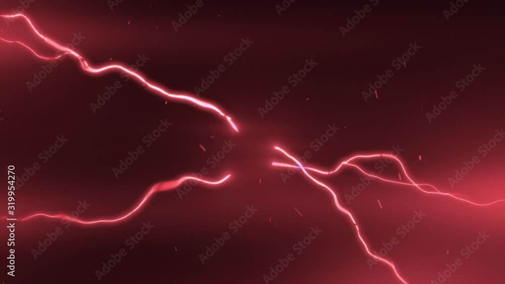 red Electric lightning spark loop effect animation red Electric lightning spark loop effect animation