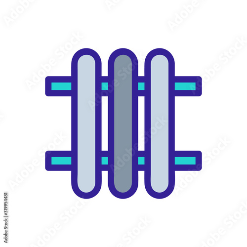 Radiator icon vector. A thin line sign. Isolated contour symbol illustration